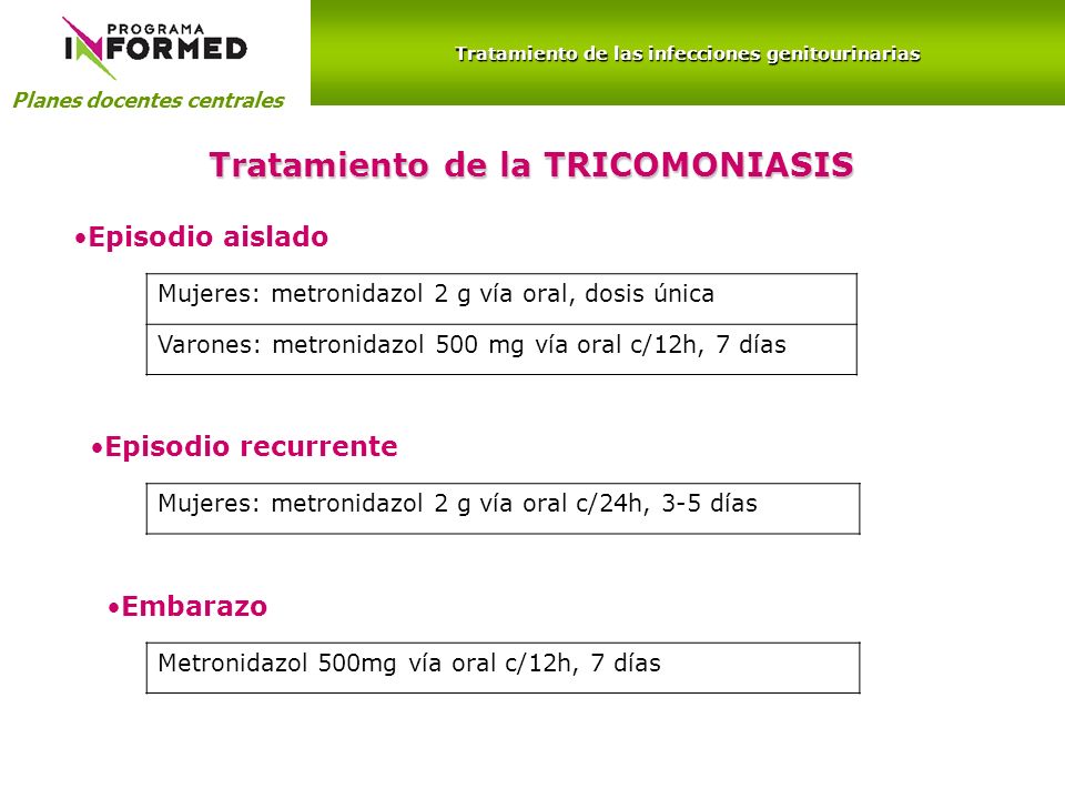 metronidazol tratamiento y dosis